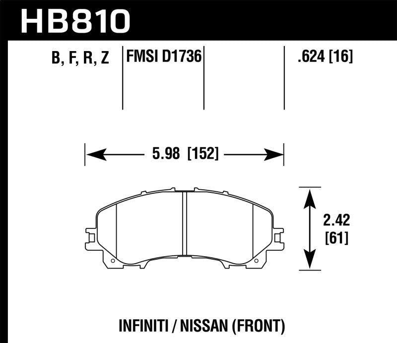 Hawk 06-17 Lexus IS350 / 07-11 Lexus GS350 Performance Ceramic Street Front Brake Pads