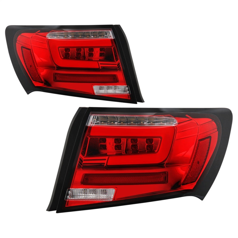 Spyder 08-11 Subaru Impreza WRX 4DR LED Tail Lights - Red Clear ALT-YD-SI084D-LED-RC