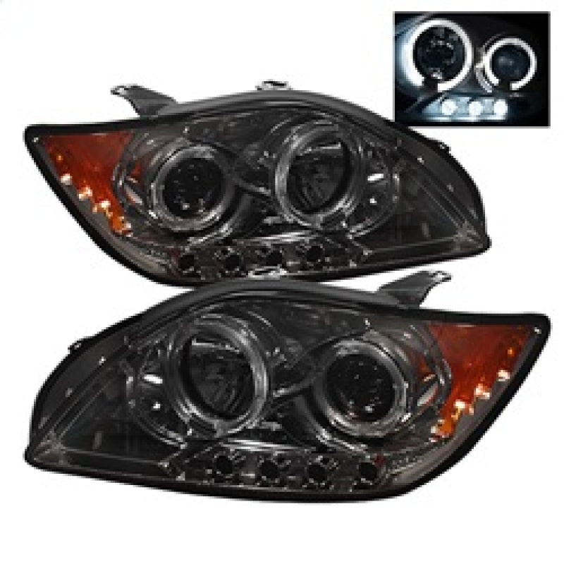 Spyder Scion TC 05-07 Projector Headlights LED Halo -Replaceable LEDs Smke PRO-YD-TTC04-HL-AM-SMC