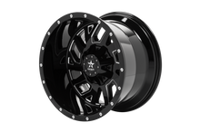 Load image into Gallery viewer, RBP 65R Glock 20x12 6x135/139.7 BP / 4.75 BS -44mm Offset 87mm CB Gloss Black Machined Grooves Wheel