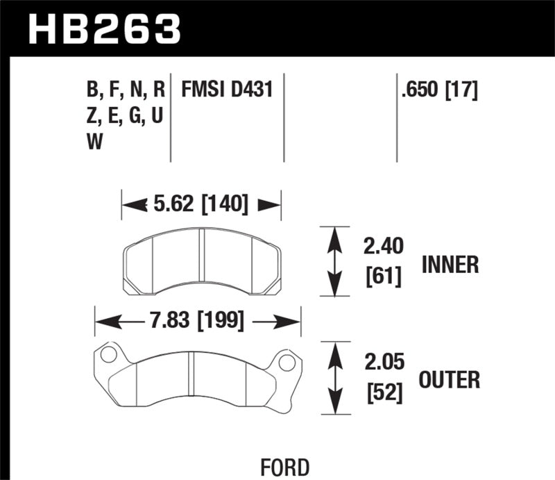 Hawk Performance Ceramic Street Brake Pads