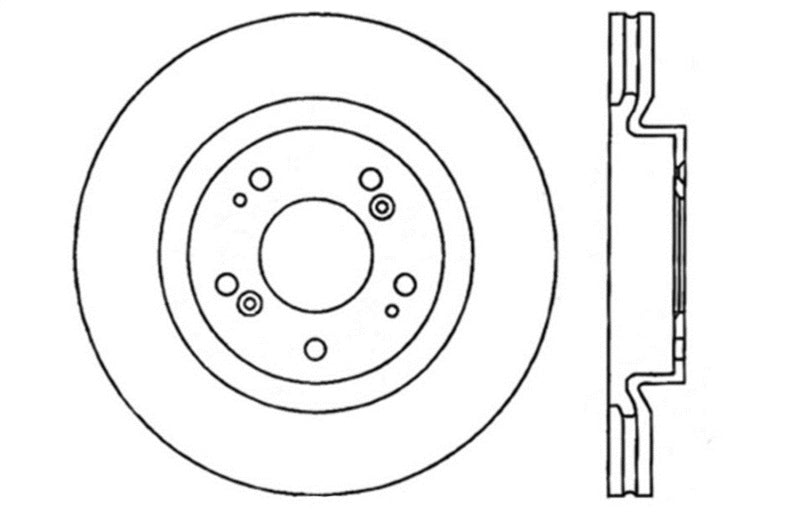 StopTech 06-09 Mitsubishi Eclipse (Exc Turbo)/04-09 Galant Slotted & Drilled Left Front Rotor