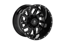 Load image into Gallery viewer, RBP 65R Glock 20x12 6x135/139.7 BP / 4.75 BS -44mm Offset 87mm CB Gloss Black Machined Grooves Wheel