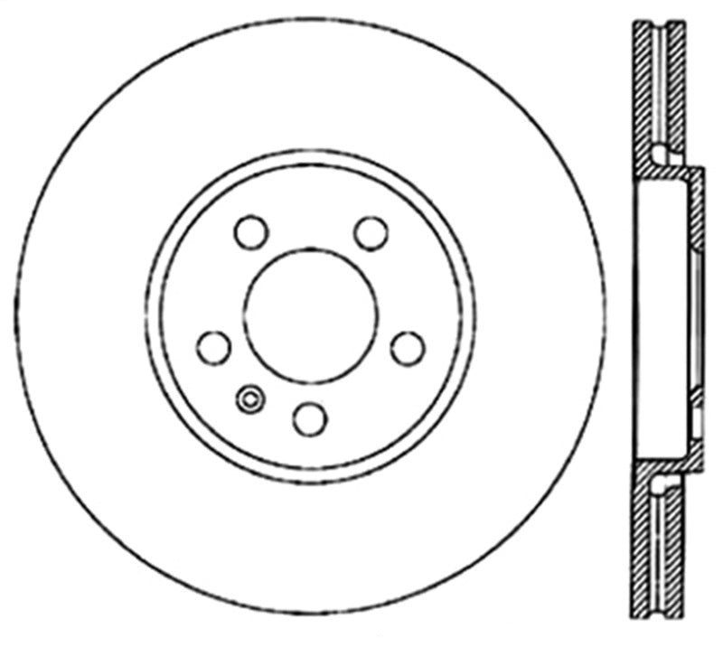 StopTech 6/99-08 VW Beetle / 03-10 Beetle Conertible / 12/98-06 Golf GTI Left Front Drilled Rotor