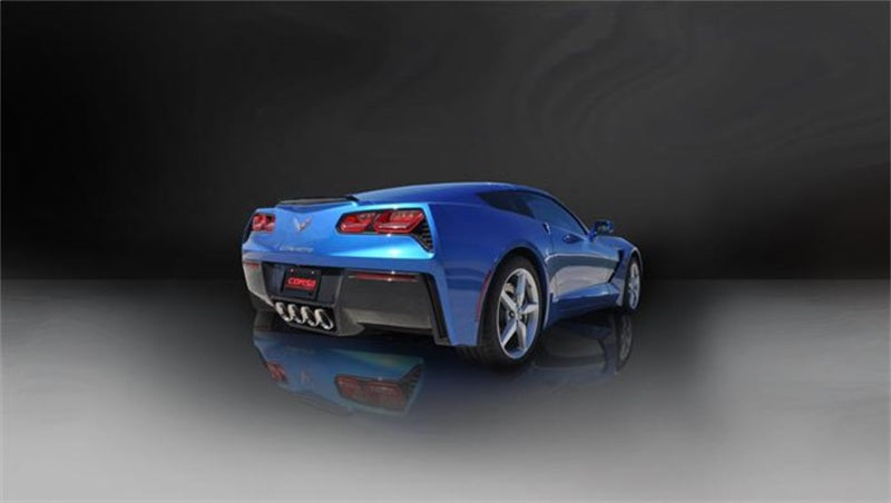 Corsa 2014 Corvette C7 Coupe 6.2L V8 AT/MT 2.75in Valve-Back Dual Rear Exit Polished Sport Exht