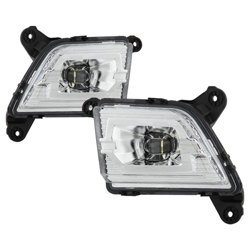 Spyder 19-20 Chevy Silverado 1500 OEM Style Full LED Fog Light w/Switch - Clear (Wont Fit RPO U12)