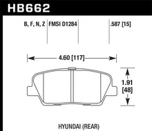 Load image into Gallery viewer, Hawk 10 Hyundai Genesis Coupe (w/o Brembo Breaks) HP+ Autocross 15mm Rear Brake Pads