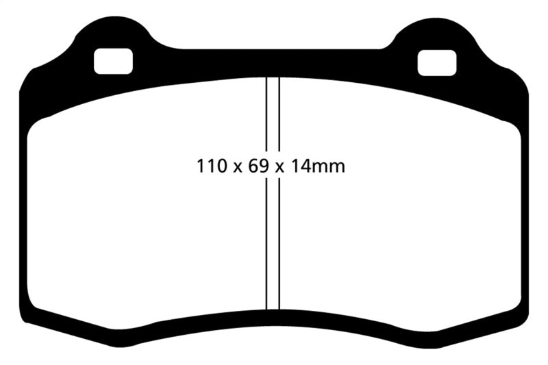 EBC 96-00 Lotus Esprit Turbo 2.0 Turbo GT3 Redstuff Front Brake Pads