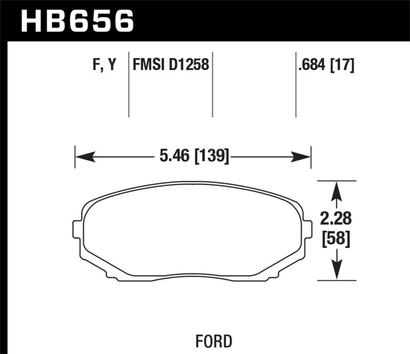 Hawk 07-10 Ford Edge / 10 Lincoln MKX / 07-10 Mazda CX-7/CX-9  HPS Street Front Brake Pads