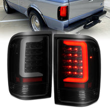 Load image into Gallery viewer, ANZO 1993-1997 Ford  Ranger LED Tail Lights w/ Light Bar Black Housing Clear Lens