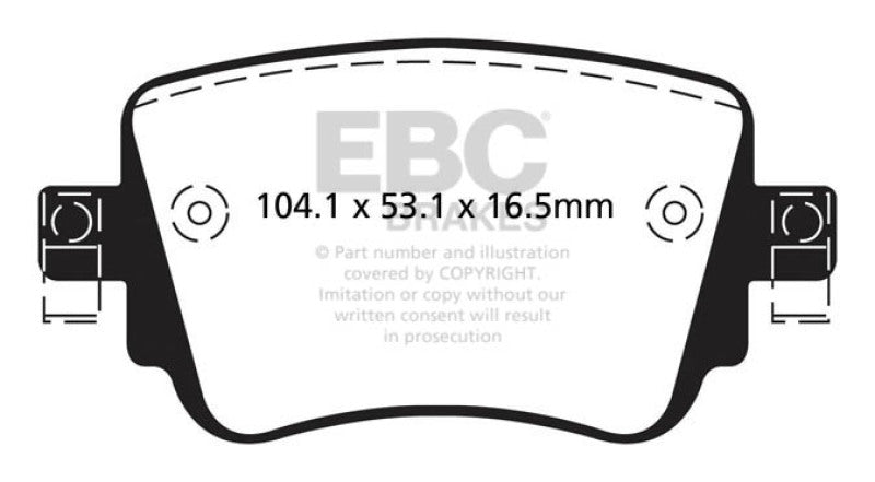 EBC 15+ Volkswagen GTi 2.0 Turbo Greenstuff Rear Brake Pads