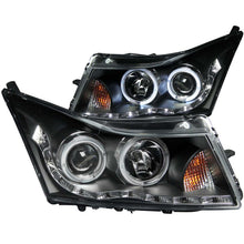 Load image into Gallery viewer, ANZO 2011-2015 Chevrolet Cruze Projector Headlights w/ Halo Black (LED Eyebrow)